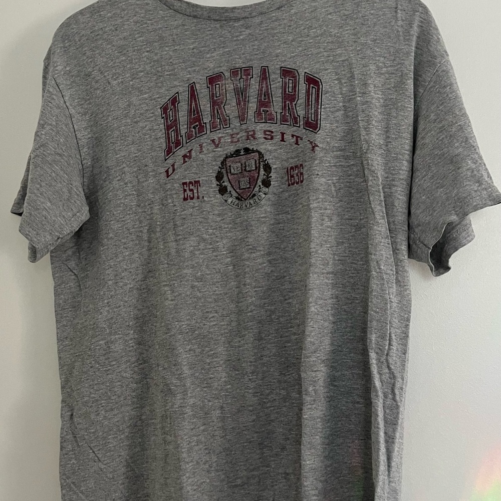 Harvard University Gray T-Shirt Vintage Heather Gray